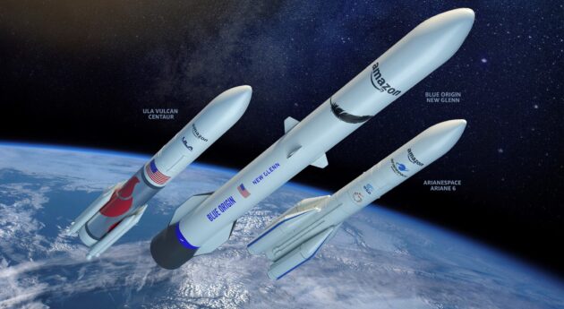 Atlas V, New Glenn and Ariane 6 rockets for Project Kuiper