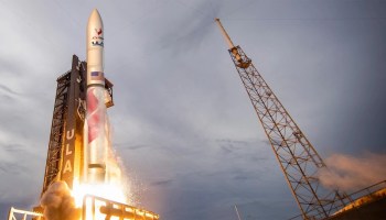 Illustration: Vulcan liftoff with Amazon satellites