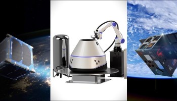 Illustration: Three spacecraft planned by companies in AWS Space Accelerator program