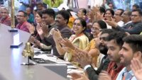 Scene at India's Mission Control after touchdown of Vikram moon lander
